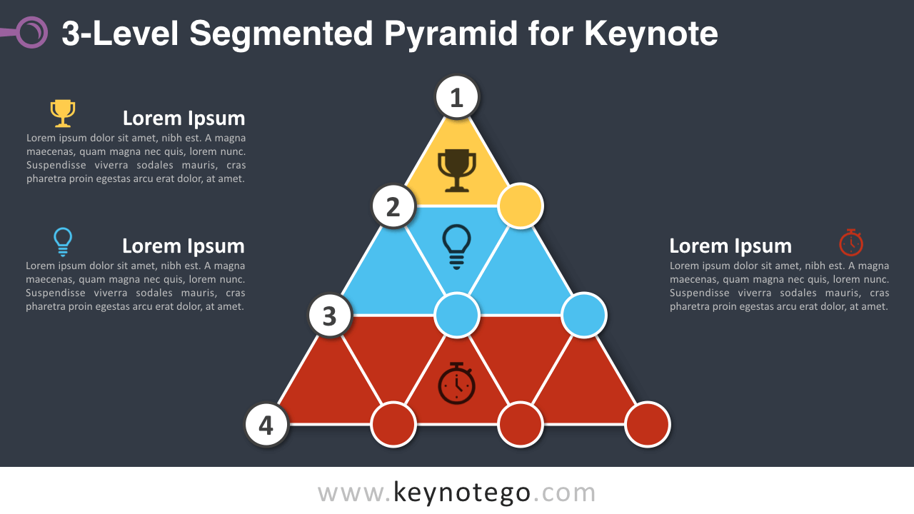 3 Level Segmented Pyramid For Keynote KeynoteGO Free Keynote 